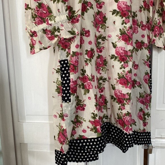 Handmade in France - Floral sheath dress with pockets. Size S - Picture 3 of 6